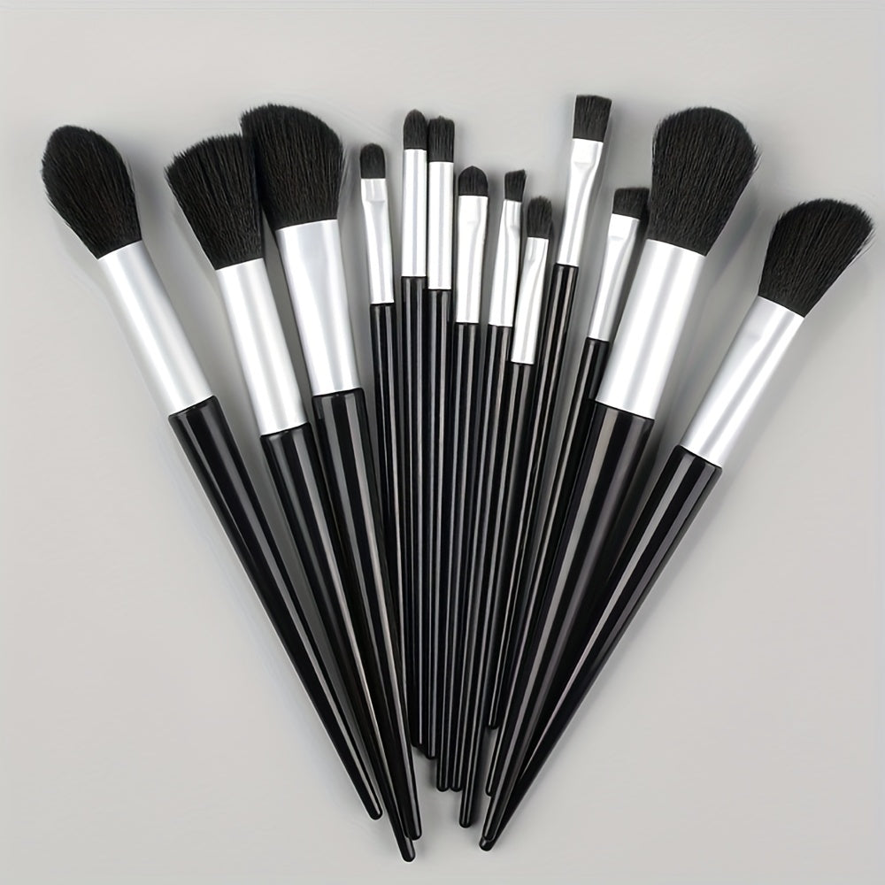 Fluffy Makeup Brush Set with Sponge & Bag-25