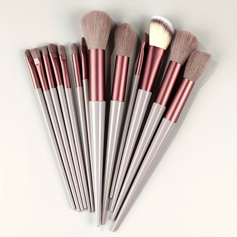 Fluffy Makeup Brush Set with Sponge & Bag-10