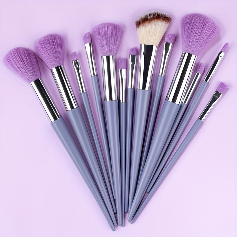 Fluffy Makeup Brush Set with Sponge & Bag-13