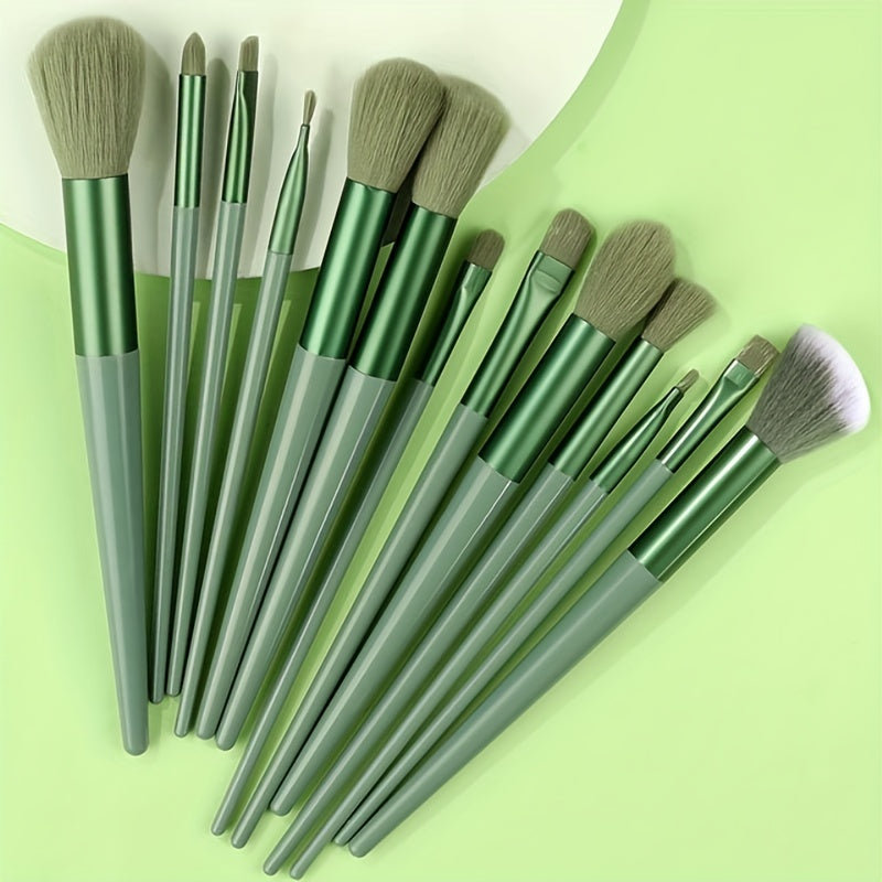 Fluffy Makeup Brush Set with Sponge & Bag-14