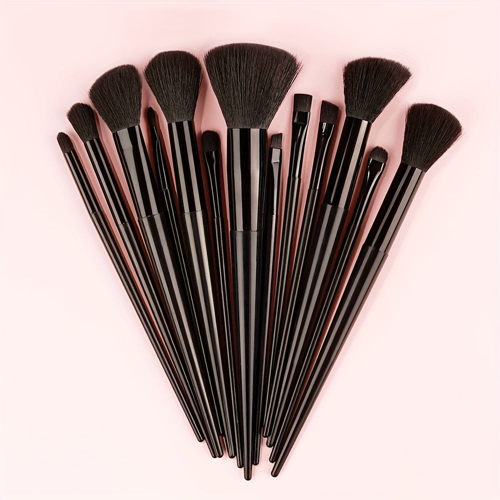 Fluffy Makeup Brush Set with Sponge & Bag-26