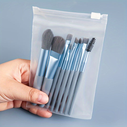 Fluffy Makeup Brush Set with Sponge & Bag-20